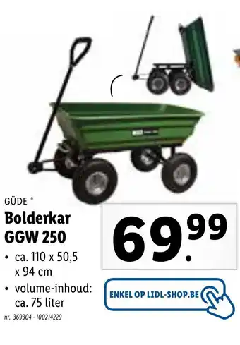 Lidl Güde Bolderkar GGW 250 aanbieding