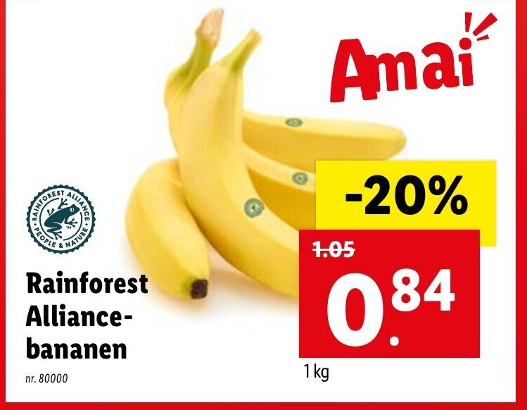 Rainforest Alliance Bananen Promotie Bij Lidl