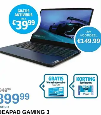 Lenovo Ideapad Gaming 3 B1Y40133MB Gratis Workshopvoucher