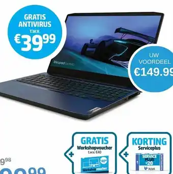 AUVA Lenovo Ideapad Gaming 3 B1Y40133MB Gratis Antivirus aanbieding