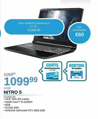AUVA Acer Nitro 5 NH.Q82EH.005 aanbieding