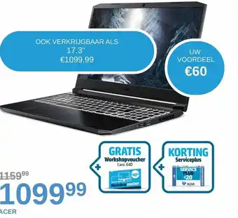 Acer Nitro 5 NH.Q82EH.005 Gratis Workshopvoucher
