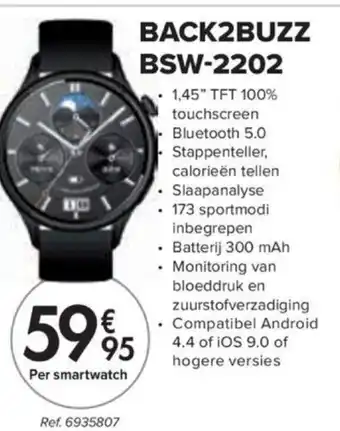 Carrefour BACK2BUZZ BSW-2202 smartwatch aanbieding