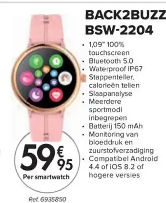 Carrefour BACK2BUZZ BSW-2204 smartwatch aanbieding