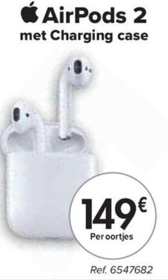 Carrefour AirPods 2 met Charging case aanbieding