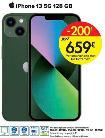 Carrefour iPhone 13 5G 128 GB aanbieding