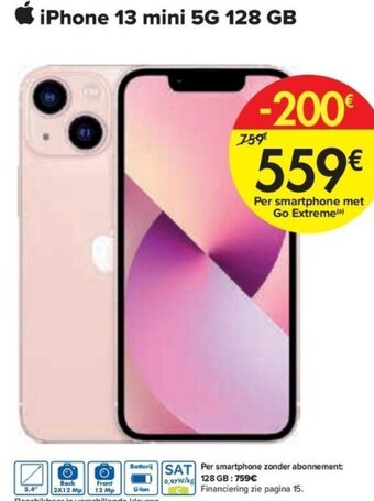 Carrefour iPhone 13 mini 5G 128 GB aanbieding
