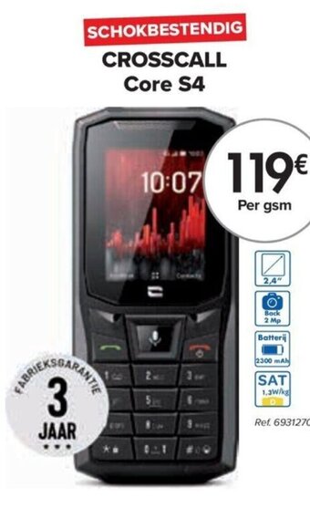 Carrefour CROSSCALL Core S4 aanbieding