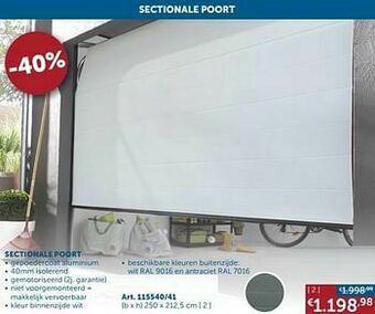 Zelfbouwmarkt Sectionale poort aanbieding
