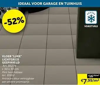 Zelfbouwmarkt Vloer luke lichtgrijs gespikkeld aanbieding