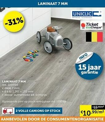 Zelfbouwmarkt Laminaat 7 mm aanbieding