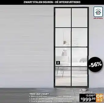 Zelfbouwmarkt Zwart stalen deur 8w aanbieding