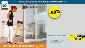 Zelfbouwmarkt Schuifraam antraciet aanbieding