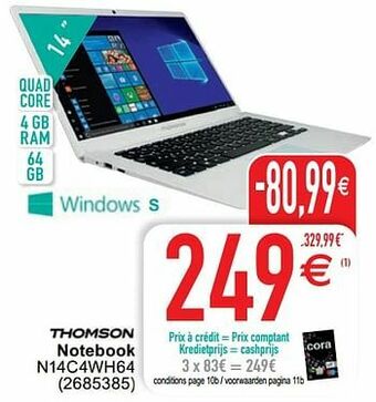 Cora Thomson notebook n14c4wh64 aanbieding