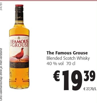 Colruyt The Famous Grouse Blended Scotch Whisky 40 % vol 70 cl aanbieding