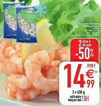 Cora Crevettes blanches witte garnalen cora aanbieding
