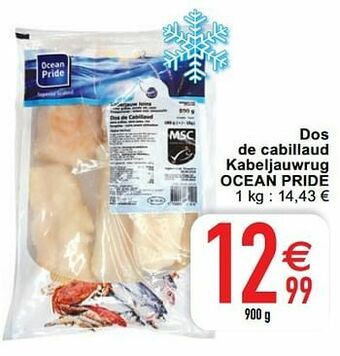 Cora Dos de cabillaud kabeljauwrug ocean pride aanbieding
