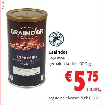 Colruyt Graindor Espresso gemalen koffie 500 g aanbieding
