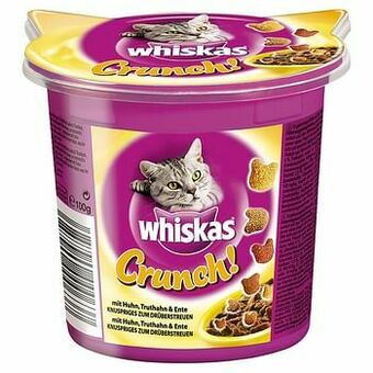 5x100g Crunch Kip, Kalkoen & Eend Kip, Kalkoen & Eend Whiskas Kattensnacks