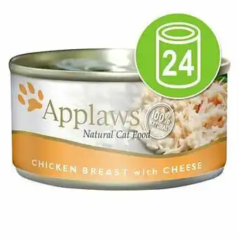 Zooplus 24x70g Kippenborst & Kaas Applaws Kattenvoer aanbieding
