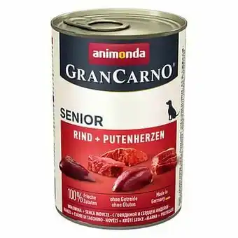 Zooplus 6x400g Original Senior Rund & Kalkoenhart Animonda GranCarno Hondenvoer aanbieding