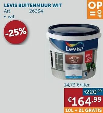 Levis buitenmuur wit