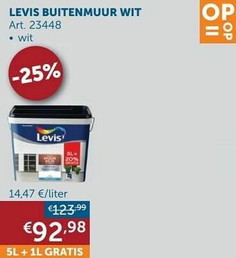 Zelfbouwmarkt Levis buitenmuur wit aanbieding