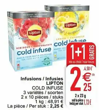 Cora Infusions - infusies lipton cold infuse aanbieding