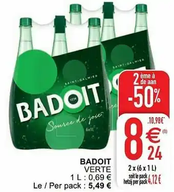 Cora Badoit verte aanbieding