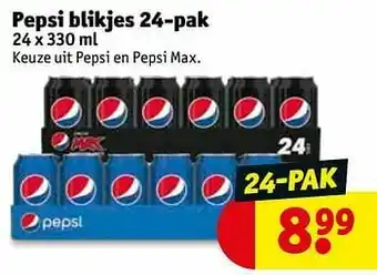 Kruidvat Pepsi blikjes aanbieding