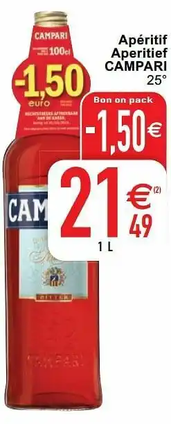 Apéritif aperitief campari 25°