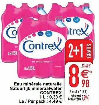 Cora Eau minérale naturelle natuurlijk mineraalwater contrex aanbieding