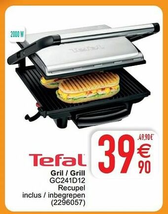 Cora Tefal gril - grill gc241d12 aanbieding