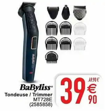 Cora Babyliss tondeuse - trimmer mt728e aanbieding