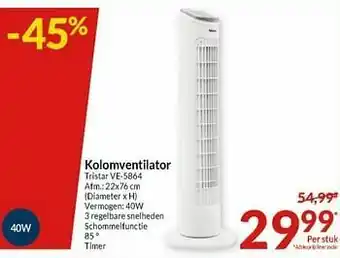 Intermarché Kolomventilator tristar ve-5864 aanbieding