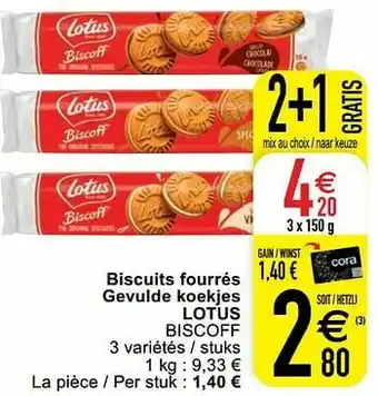 Biscuits fourrés gevulde koekjes lotus biscoff