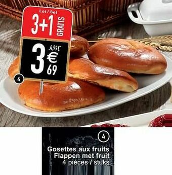 Cora Gosettes aux fruits flappen met fruit aanbieding