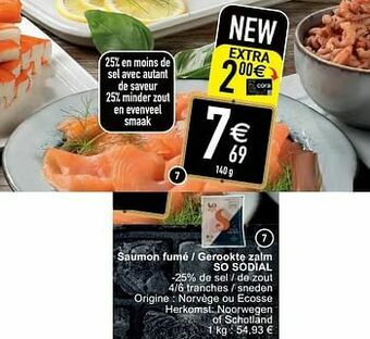 Cora Saumon fumé - gerookte zalm so sodial aanbieding