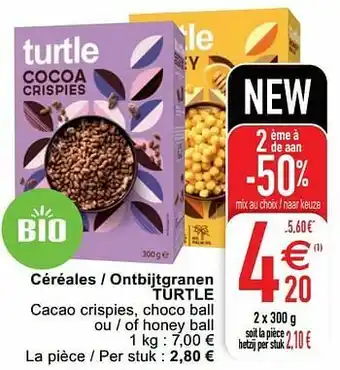 Cora Céréales - ontbijtgranen turtle aanbieding