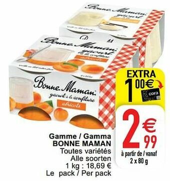 Cora Gamme - gamma bonne maman aanbieding