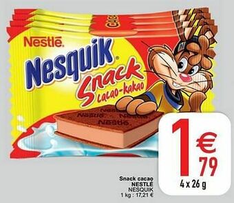 Cora Snack cacao nestlé nesquik aanbieding