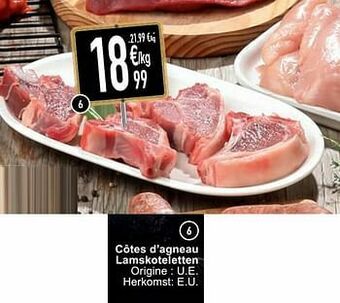 Cora Côtes d’agneau lamskoteletten aanbieding