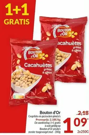 Intermarché Bouton d`or gegrilde en gezouten pinda`s aanbieding