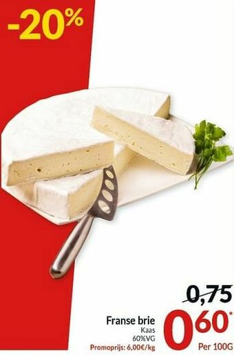Intermarché Franse brie kaas aanbieding