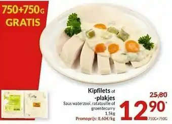 Intermarché Kipfilets of -plakjes saus waterzooi ratatouille of groentecurry aanbieding