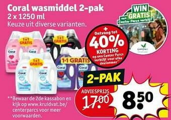 Kruidvat Coral wasmiddel aanbieding