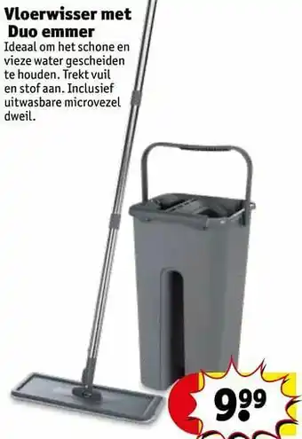 Kruidvat Vloerwisser met duo emmer aanbieding