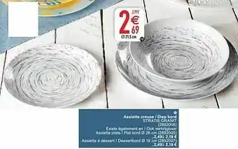 Cora Assiette creuse - diep bord stratis granit aanbieding