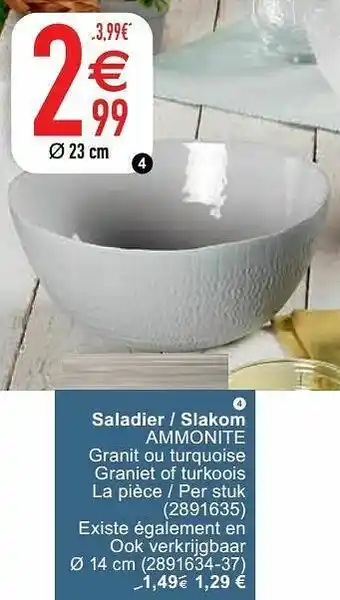 Saladier - slakom ammonite