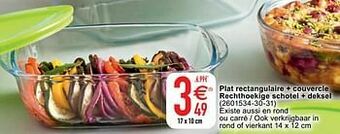 Cora Plat rectangulaire + couvercle rechthoekige schotel + deksel aanbieding